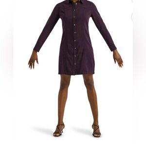 Elegant Purple Button-Down Western Dress! NWT!